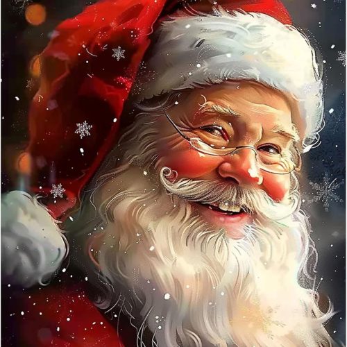 Christmas Diamond Art Kits for Adults Beginners, Santa Claus Diamond Painting Kits for Adults,5D Full Drill DIY Diamond Dot Gem Art Kit Wall Home Decor Arts Craft 12x16 inch