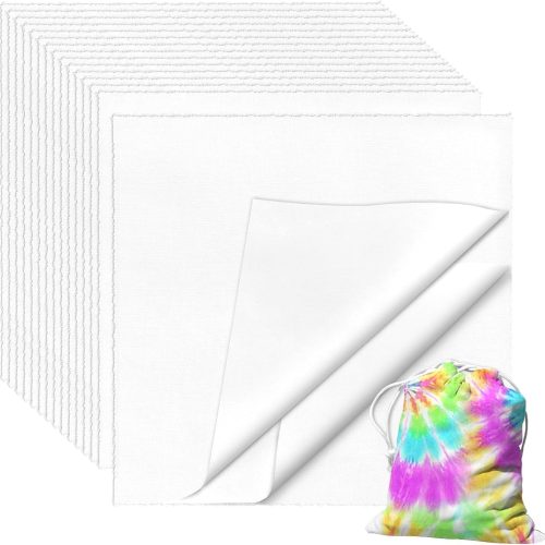 1 50 PCS 10 x 10 Inch White Fabric Squares, Precut White Cotton Squares, Solid Color Quilting Fabric Bundles Cotton Embroidery Quilting Cloth for Craft Lovers DIY Sewing Crafting