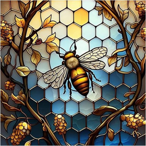 1 Diamond Painting Kits for Adults, Bees 5D DIY Diamond Art Kits Full Drill Diamond Dots for Wall Decor and Relaxation Gem Arts 14x14 inch