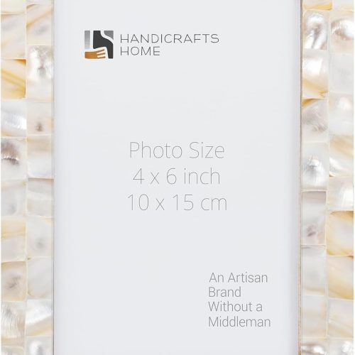 1 Decorative Picture Frame Wooden Photo Frame and Collage (Mop White, 4x6)