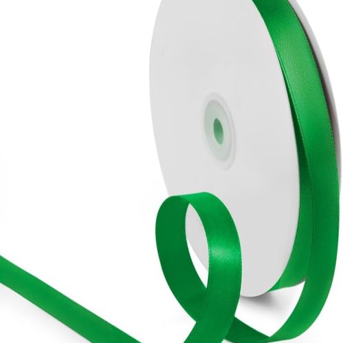 5/8 Inch 100 Yards Satin Ribbon Green, Solid Color Fabric Ribbon for Gift Wrapping, Wedding, Polyester Gift Ribbon for Birthday Party Decoration, Craft, Hair, Floral, Sewing