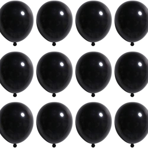 12 inch Black Latex Balloons, 60 pcs Thick Balloons for Party Decorations (12inch Black)
