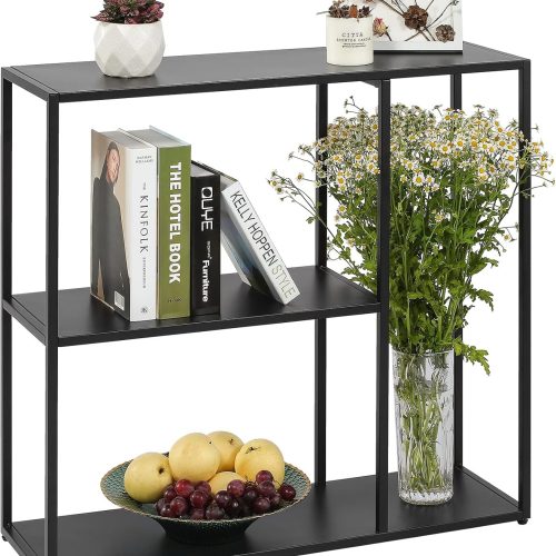 Console Table,Sofa Table Entrance Table Narrow Long with Storage Rack for Entrance,Foyer,Hallway, Sofa,Living Room,Bar,Kitchen(31in,Black)