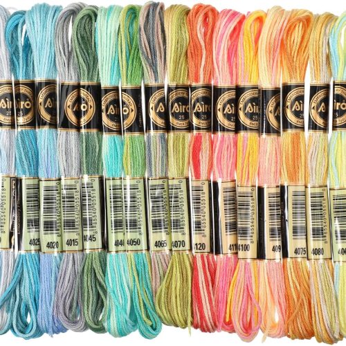 18 Pcs Embroidery Floss, Rainbow Friendship Bracelet String, Numbered Cross Stitch Thread for Bracelet Making Yarn, Craft Floss