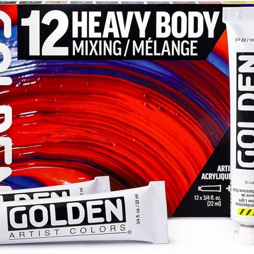 1 Heavy Body Acrylics, Mixing Set, 12 Color, Professional Acrylic Paint