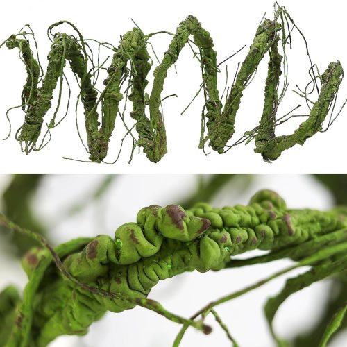 1 118 inch Big Artificial Green Tree Branches Ivy Grapevine Garland Fake Tree Trunk Wall Door Hanging Plants Twigs Moss for Garden Home Wedding Outdoor Jungle Leaves Room Decoration