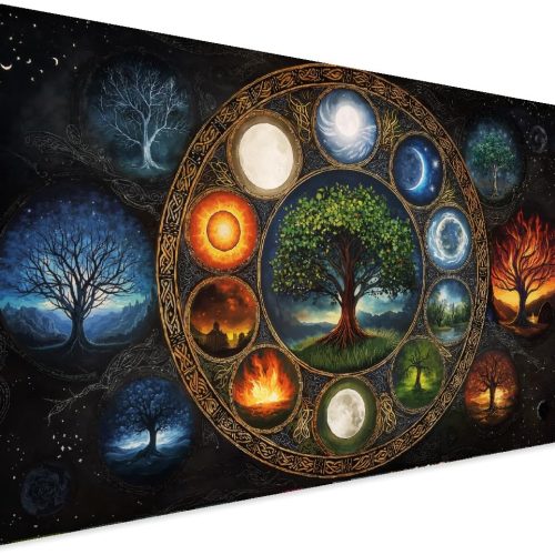 5D Large Diamond Art Painting,Tree of Life Moon Diamond Art Kits for Adults,DIY Full Drill Crystal Rhinestone Arts and Crafts,Tree of Life Art Painting with Diamond Home Wall Decor 27.5 X 15.7inch