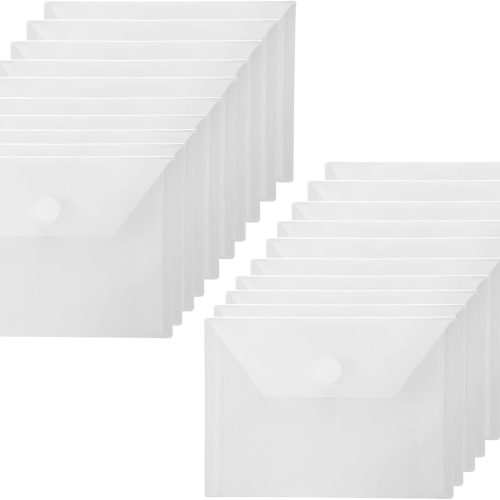1 4x6 Plastic Envelopes Hook Loop Closure Coupon Receipt Storage Holder 20 Pack