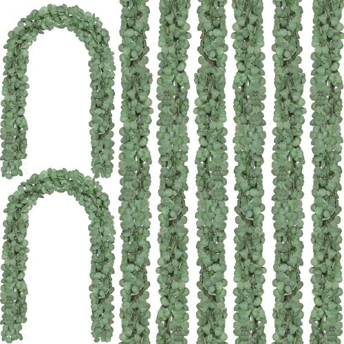 36Pcs Eucalyptus Garland,Artificial Eucalyptus Leaves Table Greenery Garland Wreath Vines for Wedding Party Table Fireplace Bedroom Wall Decor