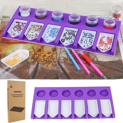Diamond Painting Accessories Tray Organizer for Diamond Art Kits for Adults, Diamond Art Accessories Tools Kits, Diamond Art Storage Tray for Glitter Rhinestones, Diamond Bead Organizer Tray