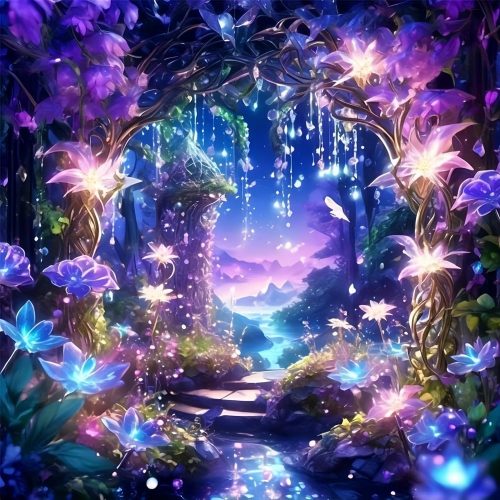 5D Diamond Art Kits for Adults Beginners,Mystical Night Skyand Waterfall DIY Full Round Drill Diamond Painting Kits,Paint by Diamonds Dots Gem Art Easy,Home Wall Decor 12X16 Inch