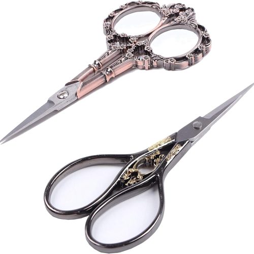 Vintage Plum Blossom Clouds Sewing Scissors for Embroidery, Sewing, Craft, Art Work & Everyday Use - Pack of 2,1pc Per Design