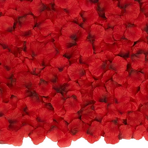 3000 PCS Dark Red Artificial Silk Rose Petals for Romantic Night, Wedding, Party, Anniversary Flower Decorations