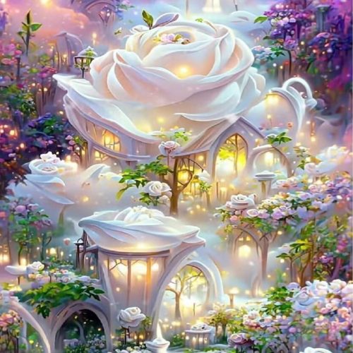 1 Diamond Painting Rose Kit for Adults Beginner,5D Diamond Art Dots Kit for Adults,Paint with Gem for Home Wall Decor (Chinese)