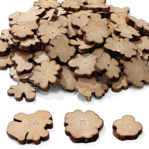 90 Pcs Irregular Wood Slices Log Slices for Centerpieces Small Unfinished Wood Craft Natural Tree Decoration for Table DIY Craft Art Christmas Ornament Engraving Cup Coaster Home Decor