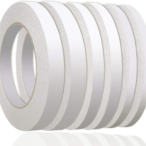 236 Yards Double Sided Tape for Crafts, 6 Rolls Two Sided Tapes for Arts, Scrapbooking, Card Making, Gift Wrapping, DIY, Office & Home Supplies (1/4", 1/3", 1/2")
