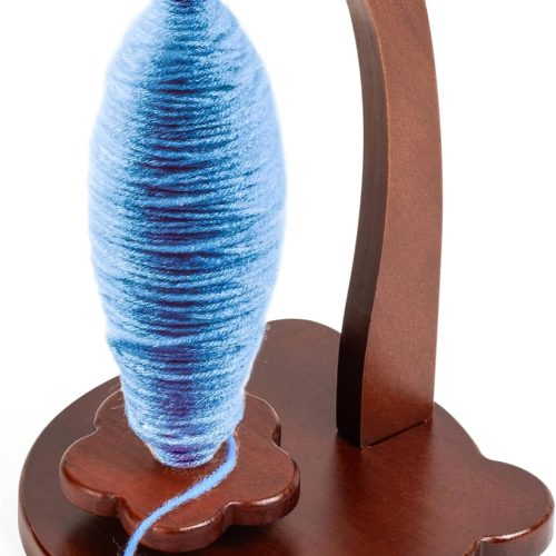 Magnetic Yarn Holder for Crocheting with Bear Shape– 360° Spinning Spindle for Tangle-Free Yarn Ball Holder Spinner, Solid Wood Construction, Ideal for Knitting & Crochet Projects