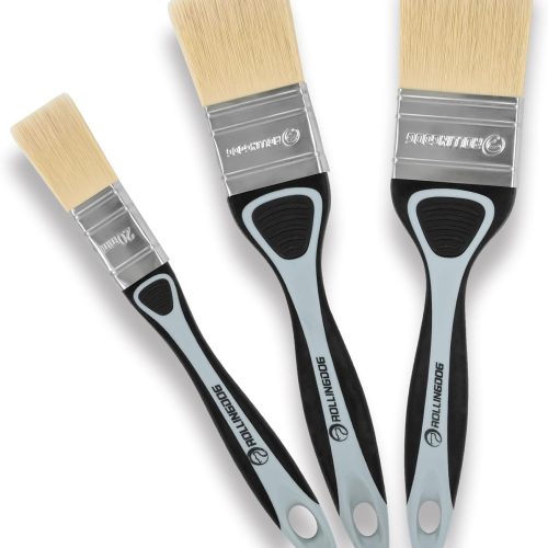 Paint Brush Set - Soft Paint Brush for Walls,Smooth Surfaces,Furniture,DIY Detail Painting (3 PC Pack, 20mm, 40mm, 50mm)