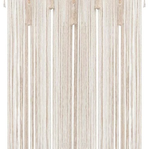 Boho Curtains for Bedroom Macrame for Windows Living Room Boho Decor Large Macrame Wall Hanging Beaded Curtain for Doorway Closet Curtains Wedding Backdrop, 1 Panel 52''W x 72''L