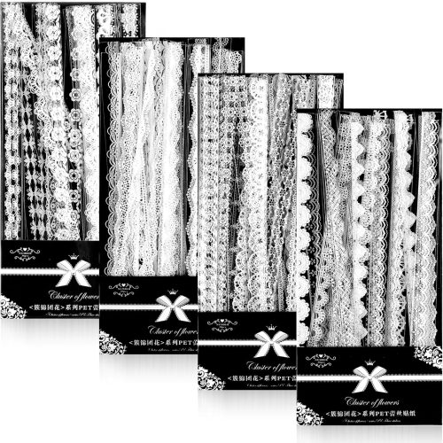 120 Pcs Coquette Lace Stickers - Vintage Aesthetic Scrapbook Stickers for Wedding Planners, Journals & Crafts
