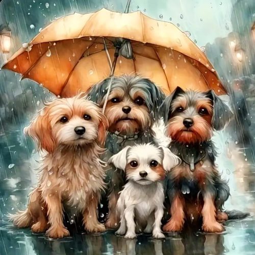 Diamond Painting Kits for Adults, Dog Diamond Art Kits for Beginners, 5D DIY Full Drill Round Gem Art, Paint with Diamond Beads Craft Home Wall Decor 12x12 inch
