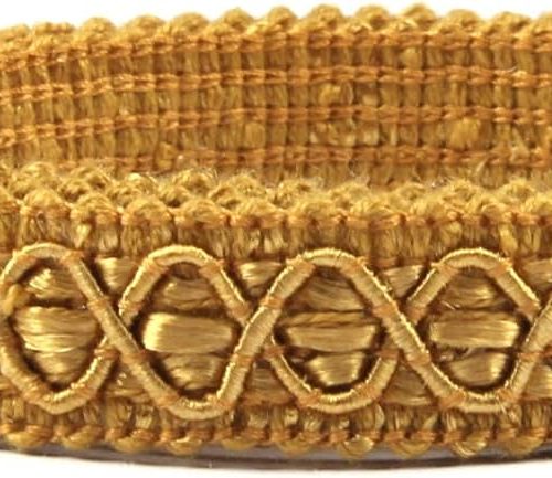 1 Gimp Braid Fabric Trim - 0.59 Inch / 10 Yards, Gold Silver, Upholstery, Polyester, DIY Crafts, Home Decorative