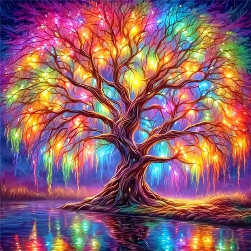 1 Tree of Life Diamond Painting Kits for Adults,Full Drill Diamond Art Kits for Beginners,Round 5D DIY Diamond Dots Paintings, Diamonds Pictures Gem Art and Crafts Home Decor 13.78x13.78 inch