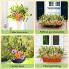 2 12 Bundles Artificial Sunflowers Daisy Bouquets with Stems 16 Inch Fake Faux Flowers for Wedding Bridal Shower Table Vase Birthday Summer Indoor Outdoor(Bright Daisy)
