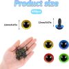 3 40pcs 11mm Crochet Safety Eyes for Amigurumis Multicolor Crochet Eyes Craft Eyes with Sturdy Washers Stuffed Animal Eyes for Crochet Plastic Plush Eyes for DIY Puppet Crochet Animals Bears Doll Making