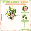 3 12 Bundles Artificial Sunflowers Daisy Bouquets with Stems 16 Inch Fake Faux Flowers for Wedding Bridal Shower Table Vase Birthday Summer Indoor Outdoor(Bright Daisy)
