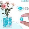 4 150PCS Fake Ice, Vase Filler Mixed Blue Fake Ice Rocks, Acrylic Crystals for Crafts Table Scatter Wedding Party Aquarium Tank Decorations