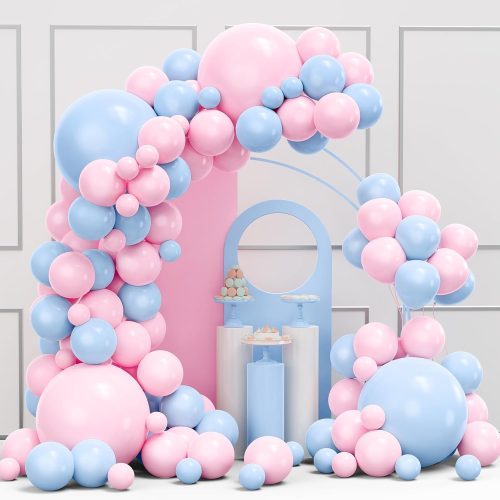 1 Pink and Blue Balloons Garland Arch Kit, 134pcs Gender Reveal Balloon Garland Arch Kit for Boy or Girl Gender Reveal Decorations Birthday Party Baby Shower Decorations
