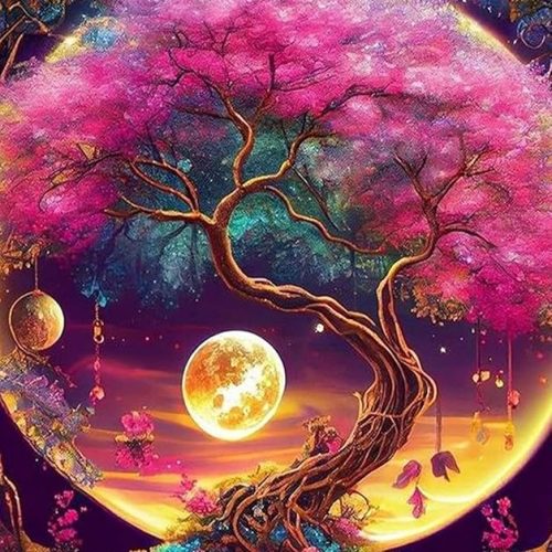 Tree of Life Paint by Numbers Kit for Adults, Tree Paint by Numbers for Adults Beginner, Painting by Numbers Kits, Relaxation Home Wall Decoration and Gifts 16x20inch