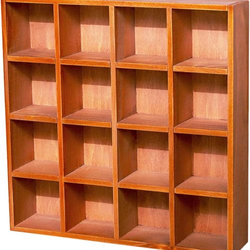 1 Wooden Storage Box with 16 Compartments Rustic Wall-Mounted Cubby Display Shelf for Home Decor Desktop Organizer for Collectibles Photos Plants