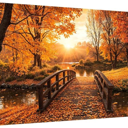 Large Landscape Diamond Painting Kits, 5D Sunset Diamond Art Kits for Adults, DIY Full Drill Large Landscape Diamond Painting, Sunset Gem Art Painting for Wall Decor 27.5X15.7 Inch