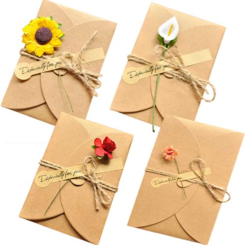 Flower Thank You Card 12 Pack All Occasion Greeting Card Handmade Invitation Card with Envelopes