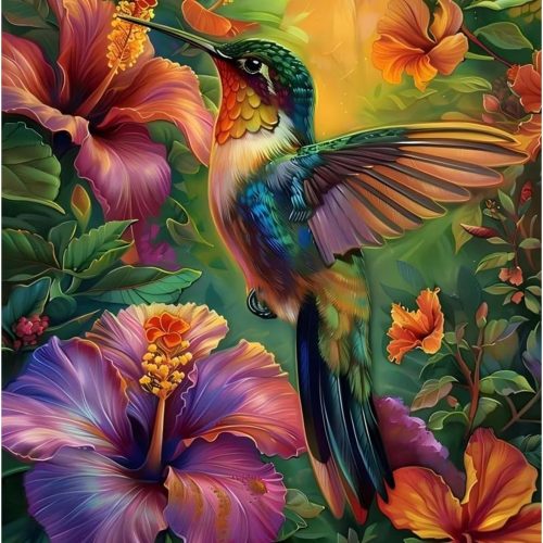 Paint by Numbers Kit for Adults, Hummingbird Paint by Numbers for Adults, Paint by Numbers Kit for Beginner for Gift and Home Wall Decor 16x20 Inch