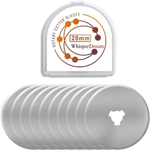28mm Rotary Cutter Blades - 10 Pack Replacement Blades - Sharper Cutter for Sewing, Quilting, Fabric and Crafts (Trefoil Hole-28mm)