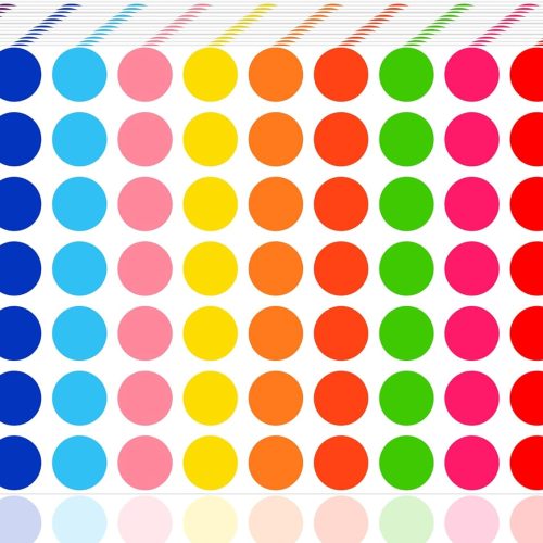 3500 Pieces Dot Stickers, 3/4 inch Color Coding Labels, 10 Color Circle Price Stickers for Office Classroom Student
