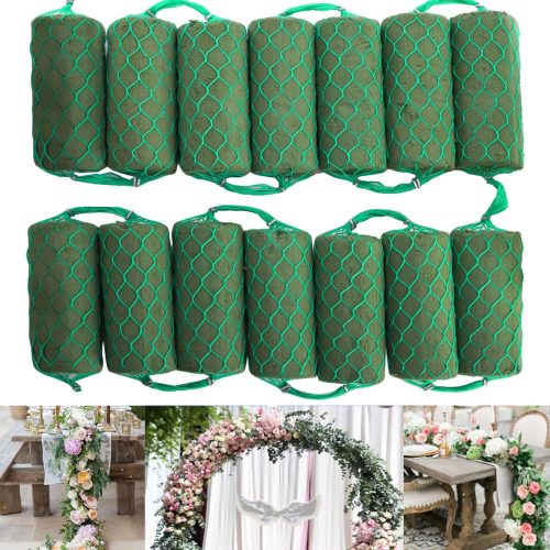 14 Pieces Floral Foam Garland, 10 Ft Arch Door Flower Sponge Blocks Kit, Absorption Flower Holder for Wet Dry Fresh Flowers, Arrangement, Centerpiece,Wedding Decor