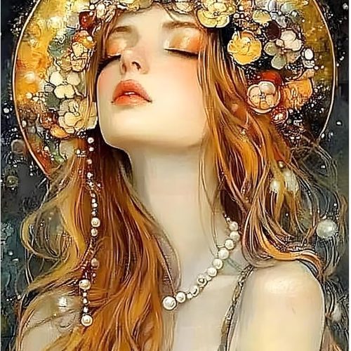 Beautiful Woman Diamond Art Painting Kits for Adults, Full Drill Diamond Dots Paintings for Beginners, Round 5D Paint with Diamonds Pictures Gems Art Painting Kits DIY Crafts Kits 12x16 Inch