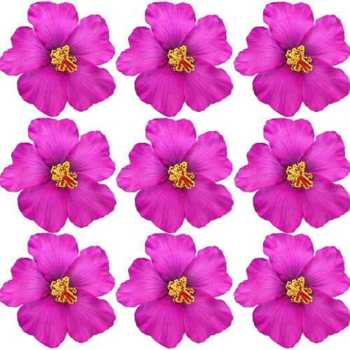 20 PCS Rose Hawaiian Faux Flowers Hibiscus Flowers Hawaii Party Summer Party DIY Foam Hibiscus Flower for Tabletop Decoration Party Favors Supplies (No Clip)