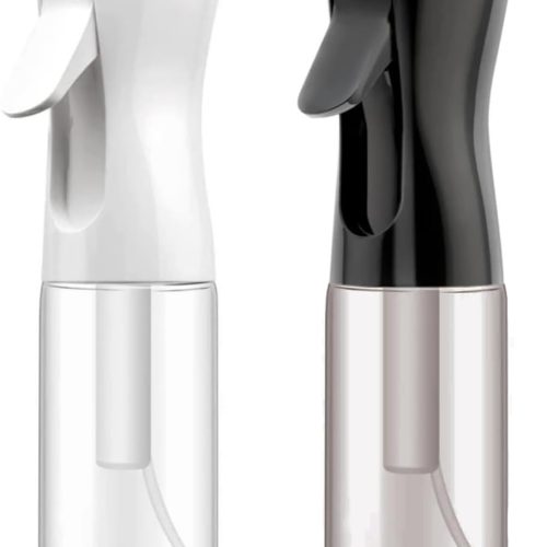1 Spray Bottle For Hair (2 Pack 6.8 OZ) Continuous Mister Empty Spray Bottles, Ultra Fine Mist Water Sprayer for Hairstyling, Cleaning, Plants, Pets, Barbers, Salons, Essential Oil Scents
