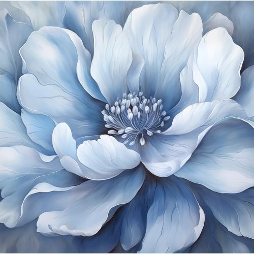 1 Paint by Numbers for Adults - DIY Adult Paint by Number Kits Painting on Canvas Blue Flower Painting by Numbers for Beginners, Art Craft Kits for Adults (16x20 Inch)