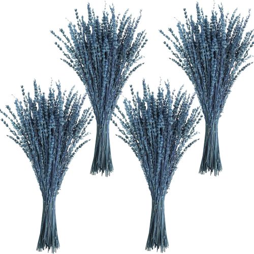 Dried Lavender Flowers, 16" Preserved Dried Lavender Bundles Blue Flowers Bouquet for Shower Weeding Home Fragrance Vase Crafts Decor, 200g(7.05oz)