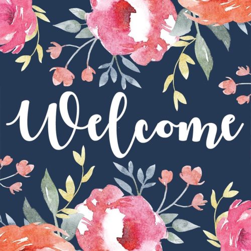 Watercolor Floral Spring Garden Flag Welcome Flowers 12.5" x 18"