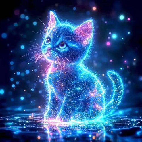 5D Cat Diamond Painting Kit for Adults Beginner 12×12