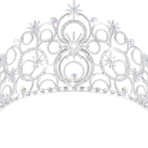 Crystal Crowns for Women, Crystal Bubble TiaraBride Royal Queen Headband Princess Headpieces for Women Bridal Wedding Prom Birthday Party Crowns