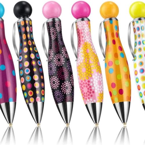 6Pcs Diamond Painting Drill Pens 5D DIY Diamond Art Pens Tools Sticky Pen Rhinestone Picker Quick Point Pen Cross Stitch Embroidery Accessories for Nail Art Decoration (Multicolour)