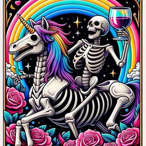 Skull Diamond Art Kits for Adults, Tarot Card Diamond Painting for Beginners, DIY Full Rhinestone 5D Gothic Diamond Painting Kits (Gemstone Craft), Home Wall Decoration (12x16 inch)